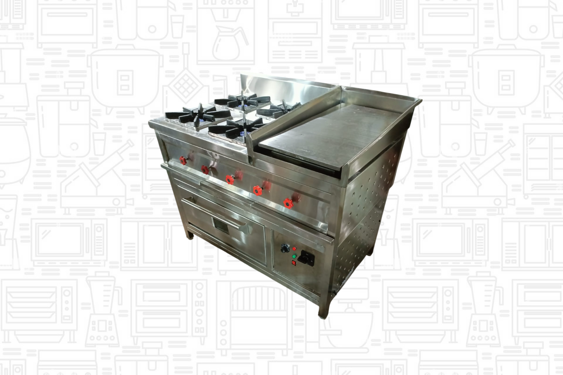 Four Burner Continental Cooking Range